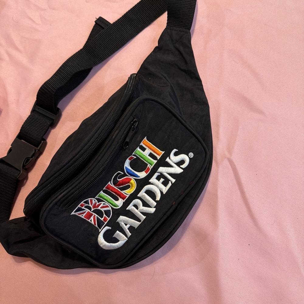 Dry Bag Belt Bag Vintage Black Busch Gardens Lightweight Waist Pouch Fanny‎ Pack